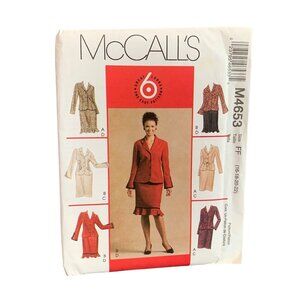 McCalls M4653 Sewing Pattern Size 16-18-20-22 Womens Skirt Suit uncut